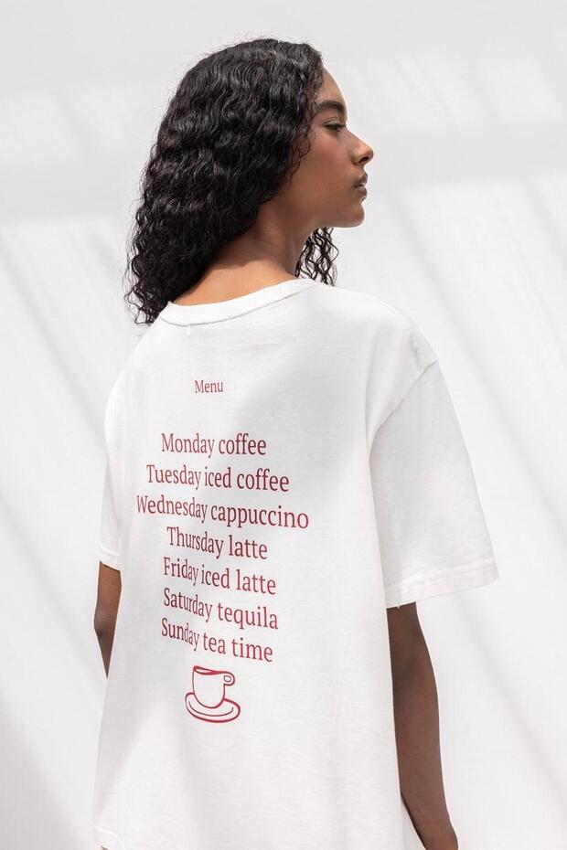 Oversize Baskılı Tshirt - 3