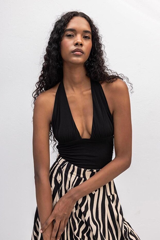 Drapeli Bağlamalı Top - 3