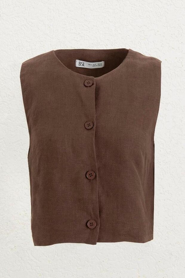 %100 Keten Yelek - 1