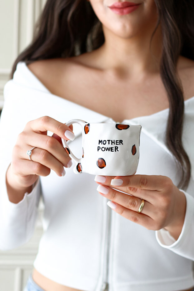 MOTHER POWER LEO 200 مل كوب سيراميك مصنوع يدويًا / كوب سيراميك