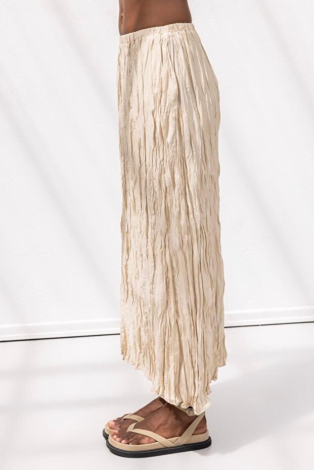 Crashlı Midi Etek - 6