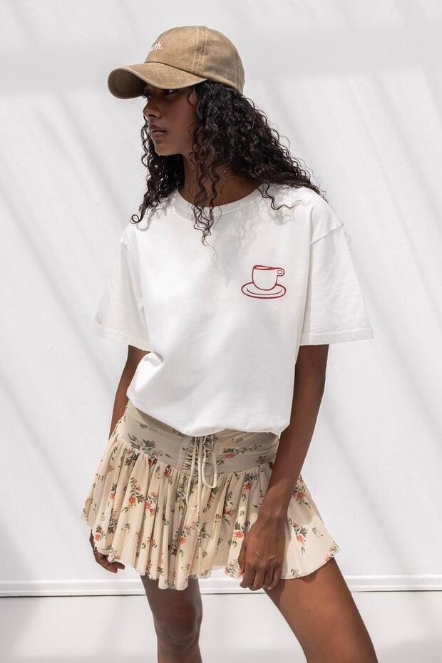 Oversize Baskılı Tshirt - 2