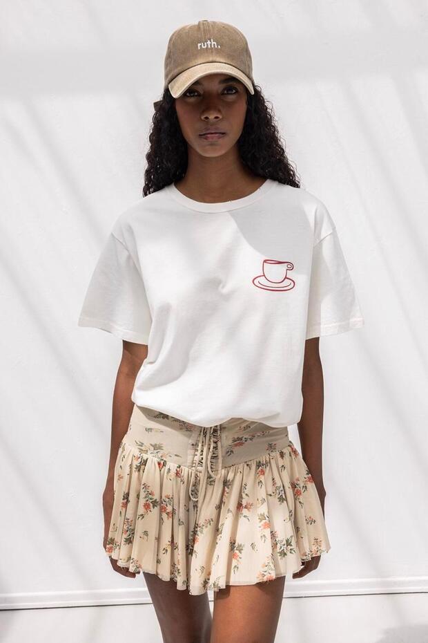 Oversize Baskılı Tshirt - 4