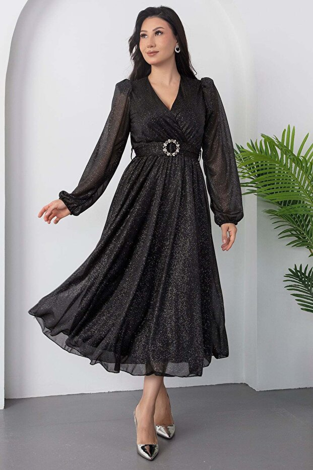 YENİ SİMLİ GECE ELBİSESİ - 2