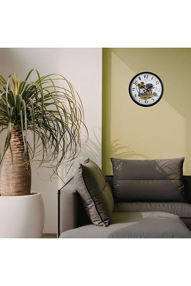 Lanta Garden Decorative Black 36 cm Wall Clock