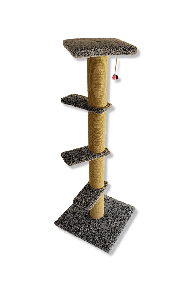 100 cm Gray Cat Scratching Board with Thick Pipe Ladder