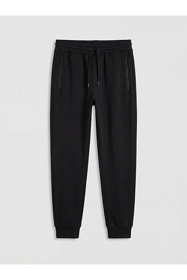 Xside Black Standard Fit Men's Jogger Sweatpants