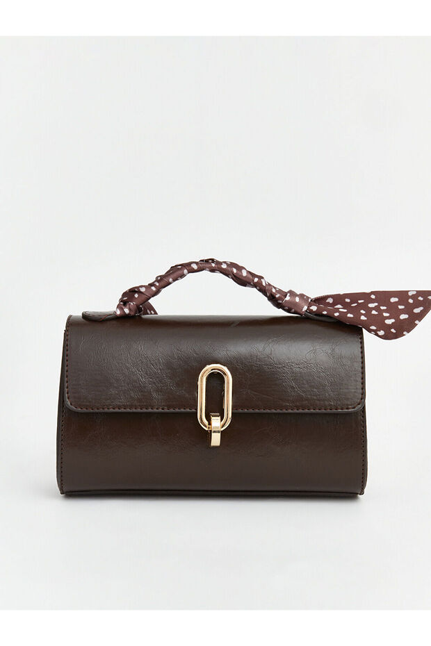 Seray New Season Leather-Look Women with Scarves Shoulder Bag