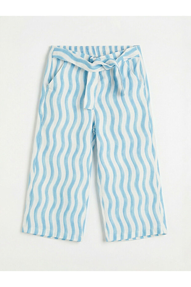 Nevavm Striped Wide Leg Girls' Capri Pants with a Difference