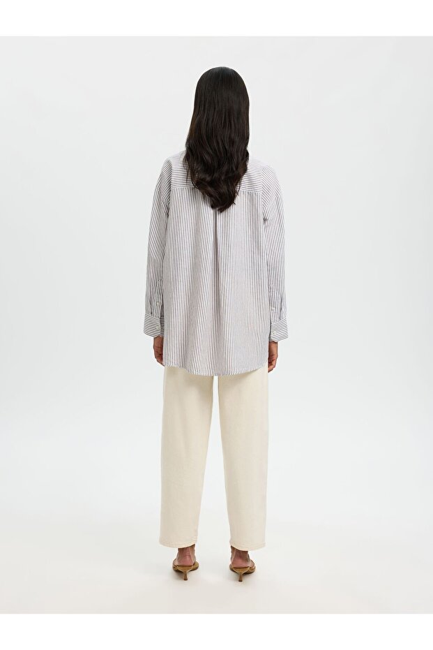 Bluse aus Leinengemisch Oversized - 3