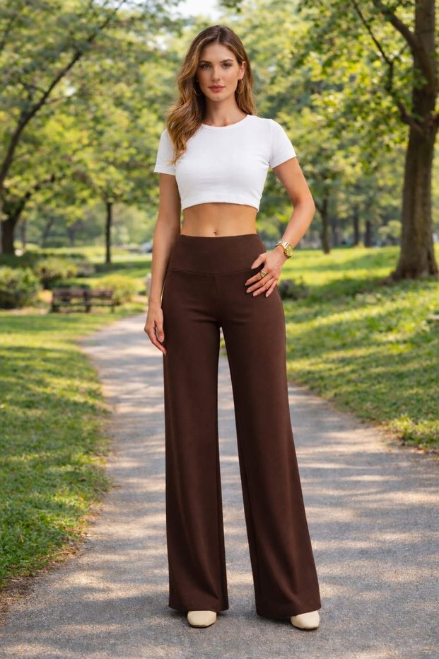 Modal Fabric High-Waist Stretchy Shaping Straight-Leg Pants Leggings