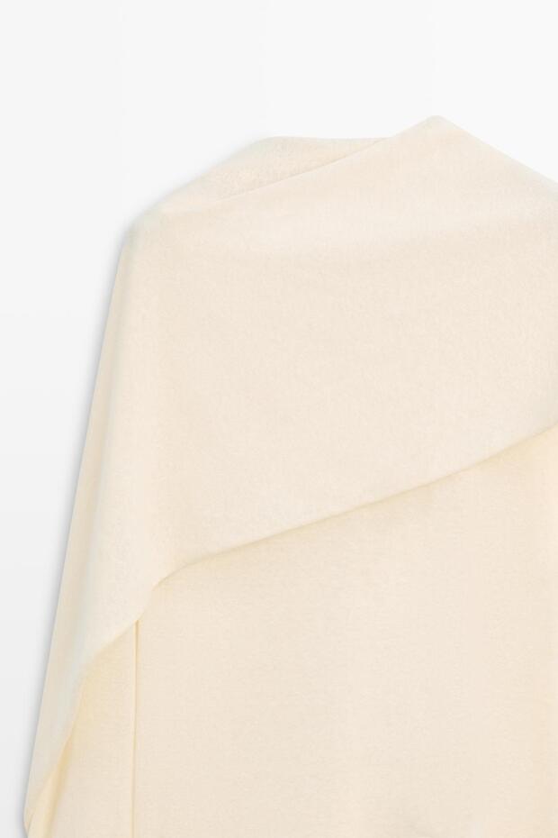 Dökümlü tunik elbise - 6