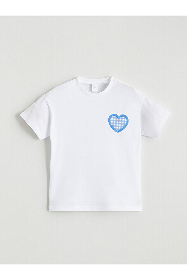 Nevavm Printed Girl's T-Shirt with Difference