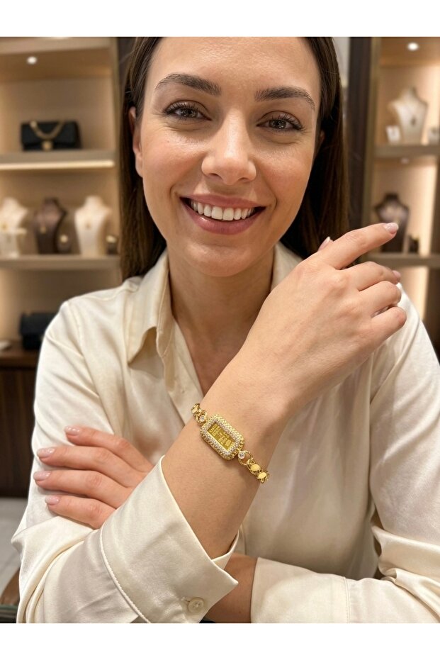 24 Ayar Gram Altınlı Külçe Pullu Bileklik - 2