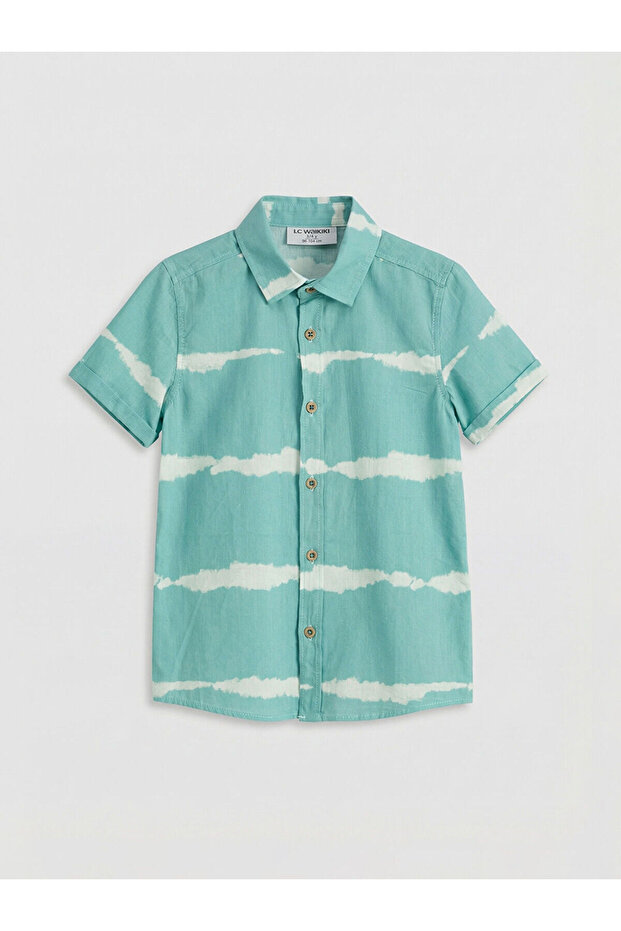 Nevavm Batik Patterned Boy's Shirt with Difference