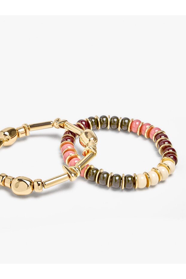 Boncuklu Elastik Bileklik Seti - 1