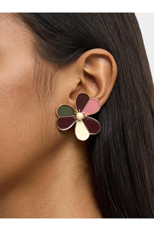 Mineli Çiçek Küpe - 1