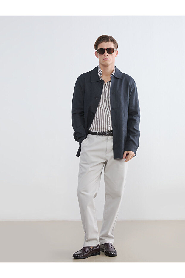 Nevavm Standard Fit Dobby Men's Trousers with a Difference