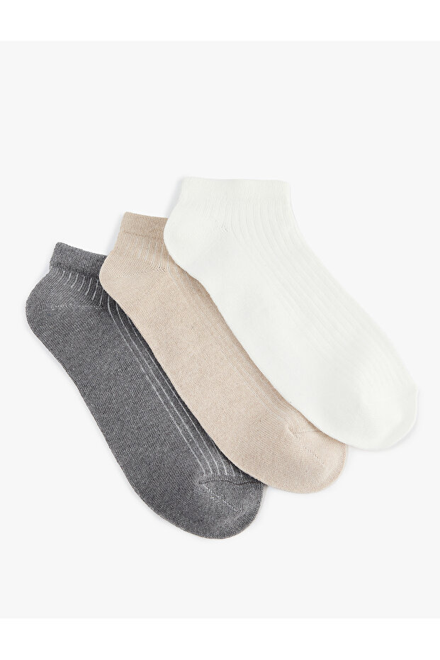 Set of 3 Cotton Basic Socks