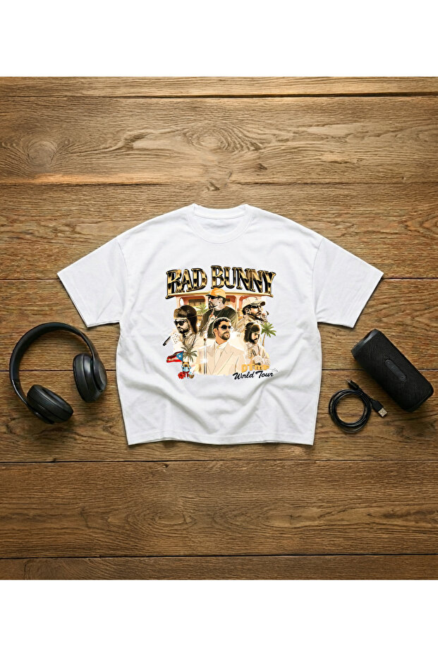 Bad Bunny Printed Unisex 100% Cotton Pack Oversized T-Shirts