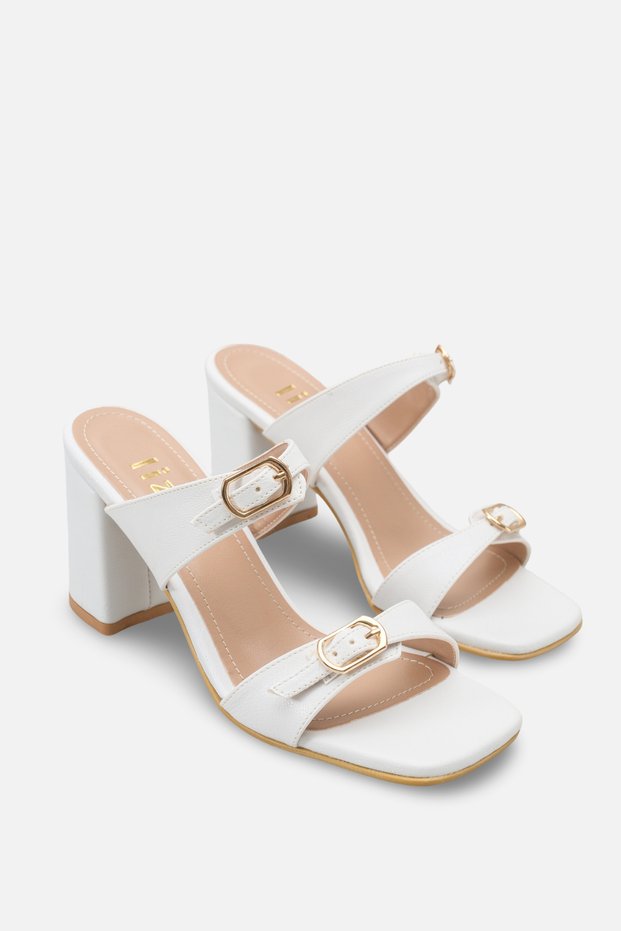 Bery Women's Heeled Double Tape Set of Belt Slipper A012-K0615