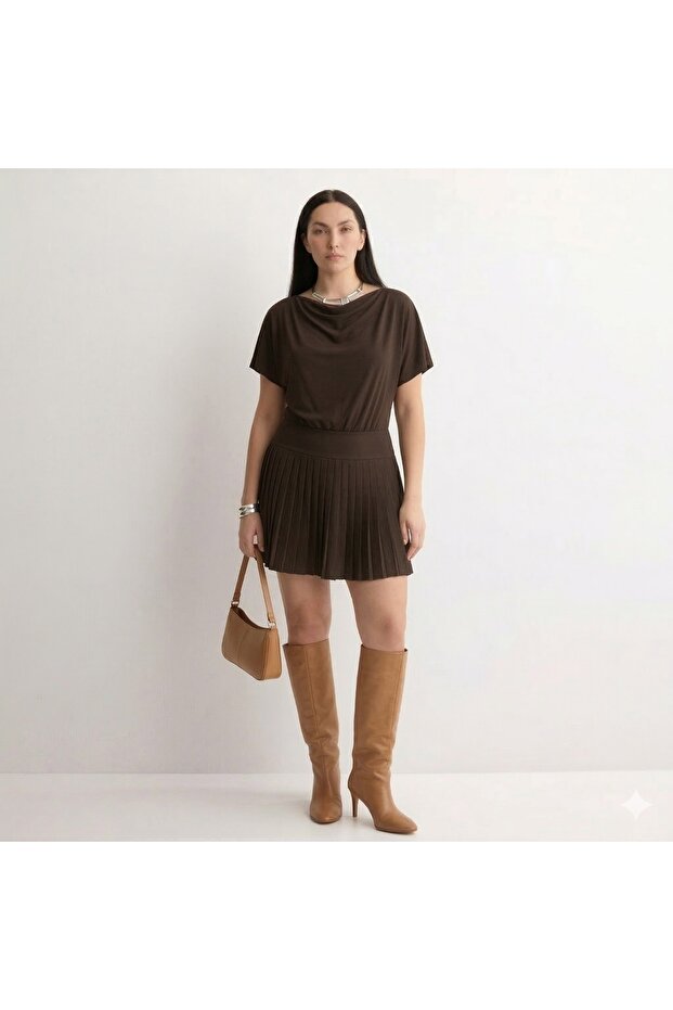 piliseli mini elbise - 3