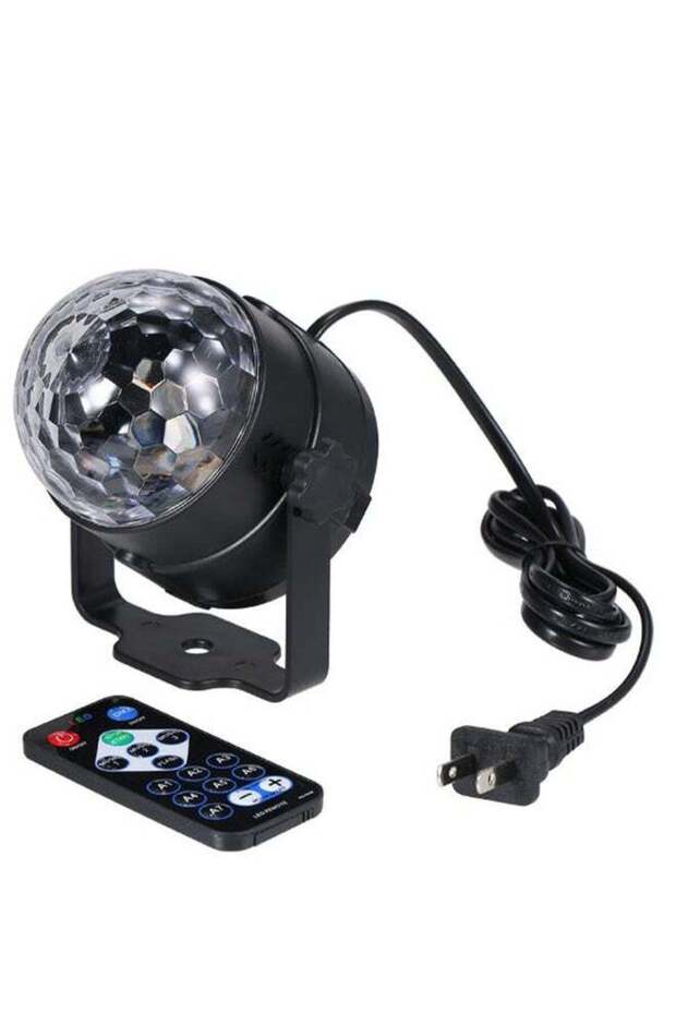 Mini LED Magic Ball Stage Effect Uplight With Remote Controller Clear/Black