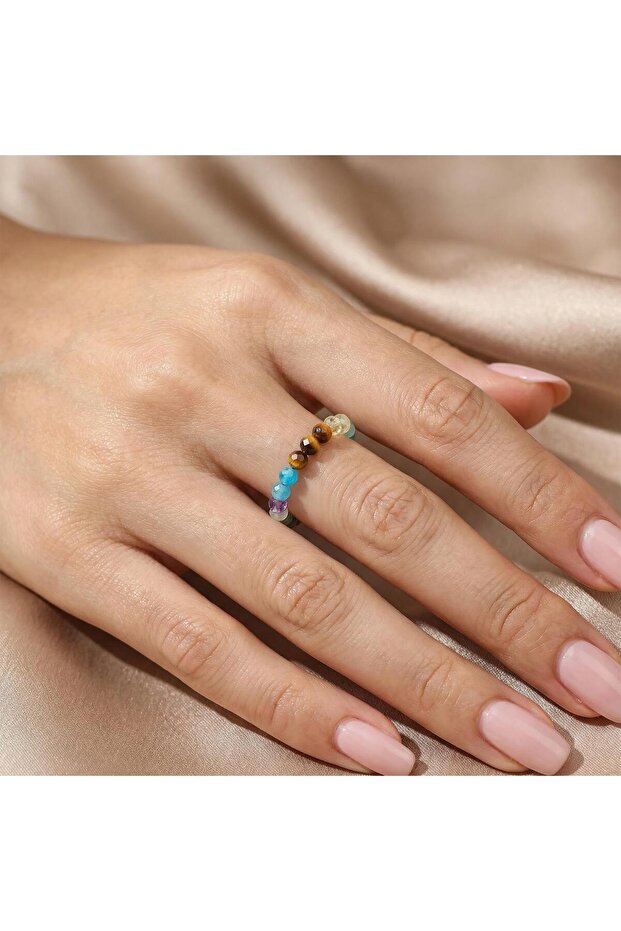 Chakra Stone Elastic Ring – 3.5 mm