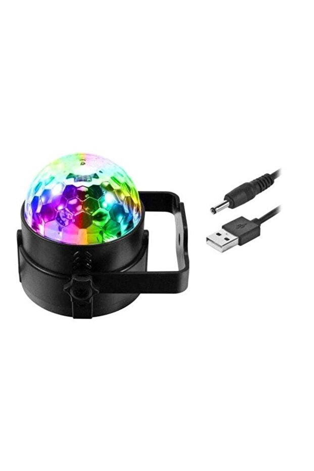 LED Disco Ball Light With USB Charger Blue/Yellow/Red