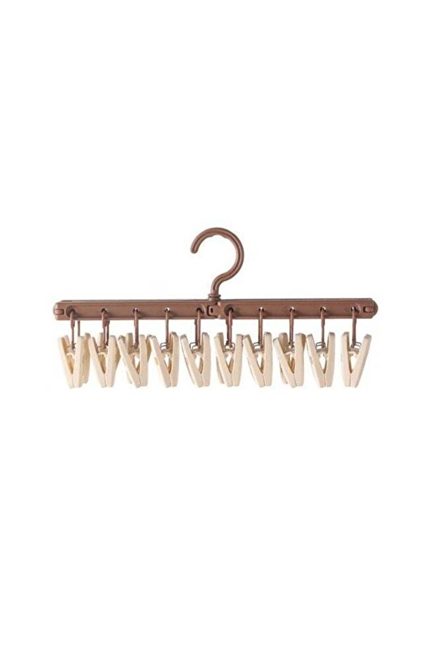 Multi Functional Windproof Clothes Drying Rack 20 Clips Universal for Home Dormitory Special
