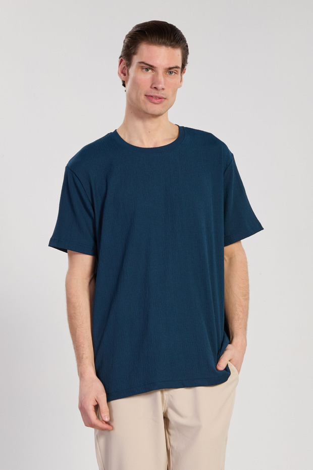 Men's Crew Neck T-Shirt - Petrol