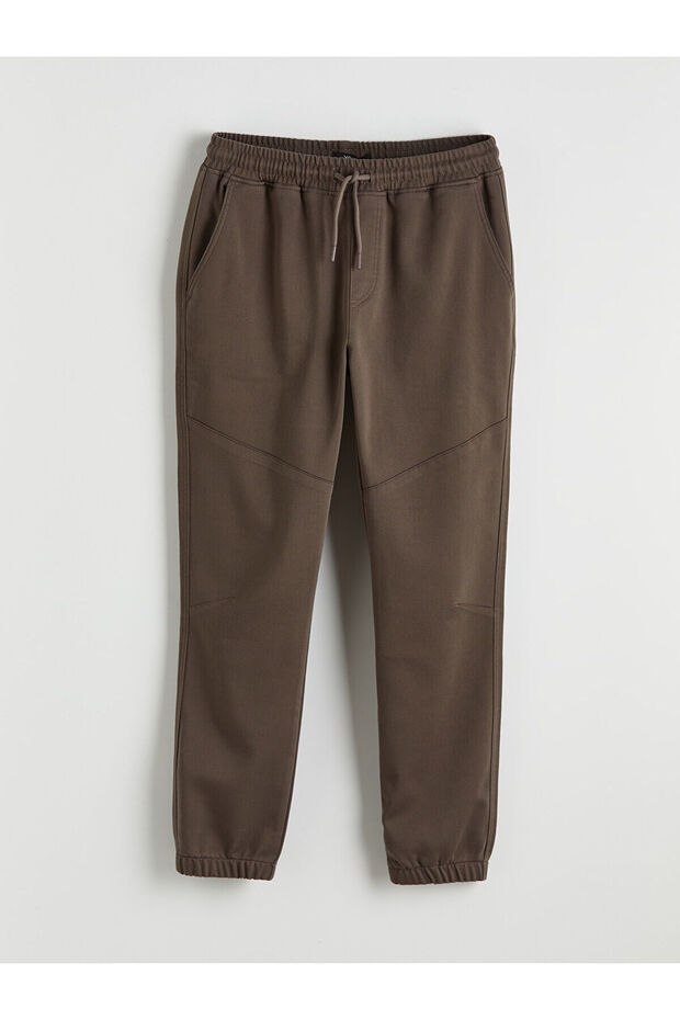 Brown Slim Fit Men's Jogger Pants