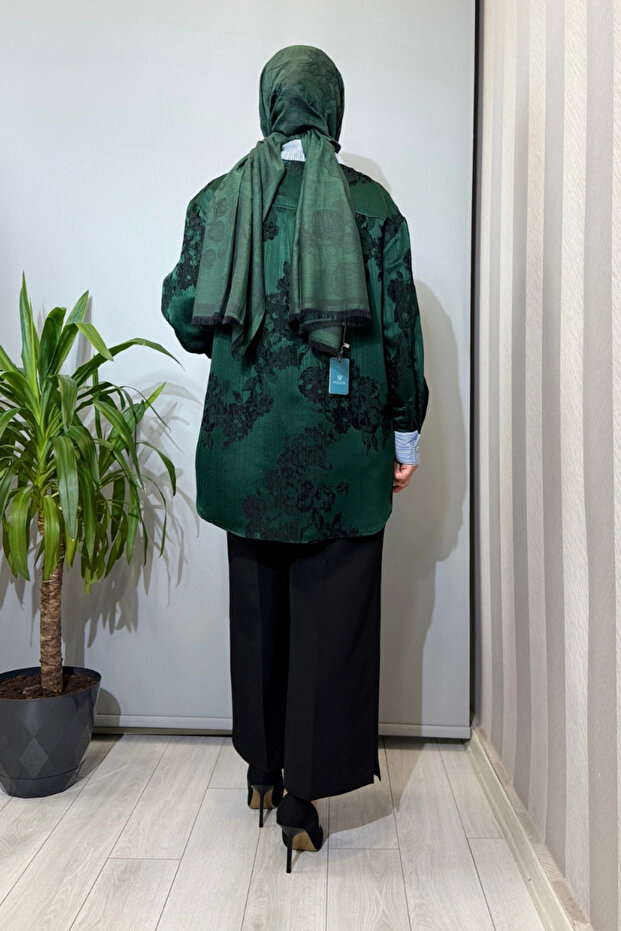 Patchwork Gömlek Yeşil 3610G4311 - 4