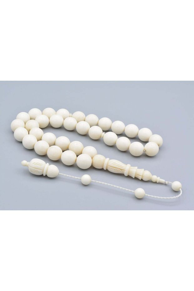 Systematically Carved Imami Giant Size Camel Bone Prayer Beads 12 mm