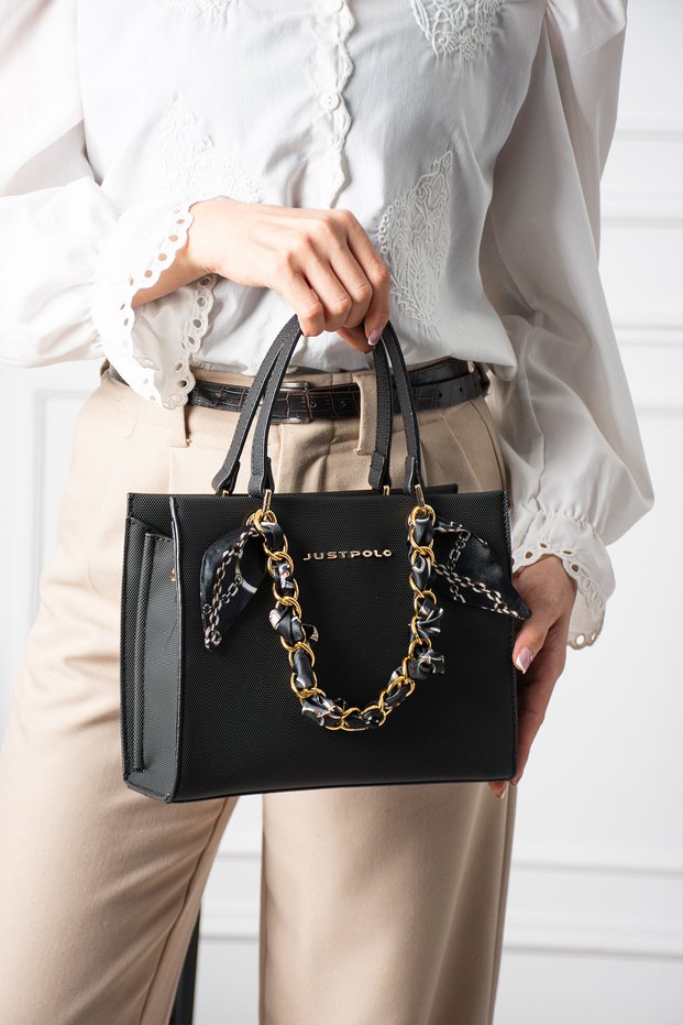 Original Women's Luxury Design Hand and Shoulder Bag Shopper with Scarf Detail, Suitable for Daily & Special Use