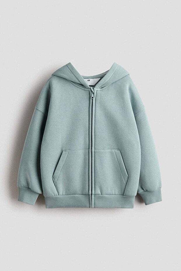 Oversized zip-through hoodie