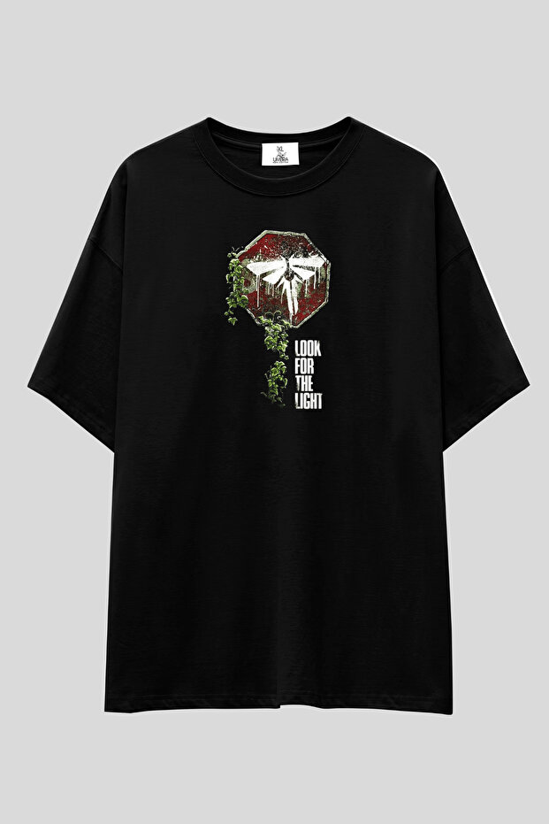 The Last of Us Oversized T-Shirt | Unisex 100% Cotton Black & White Printed Custom Design Tee