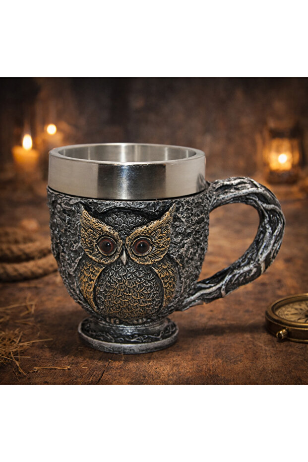 Knight Embossed 3D Stainless Steel Mug Alk4477 – Decorative Collectible Coffee Tea Cup