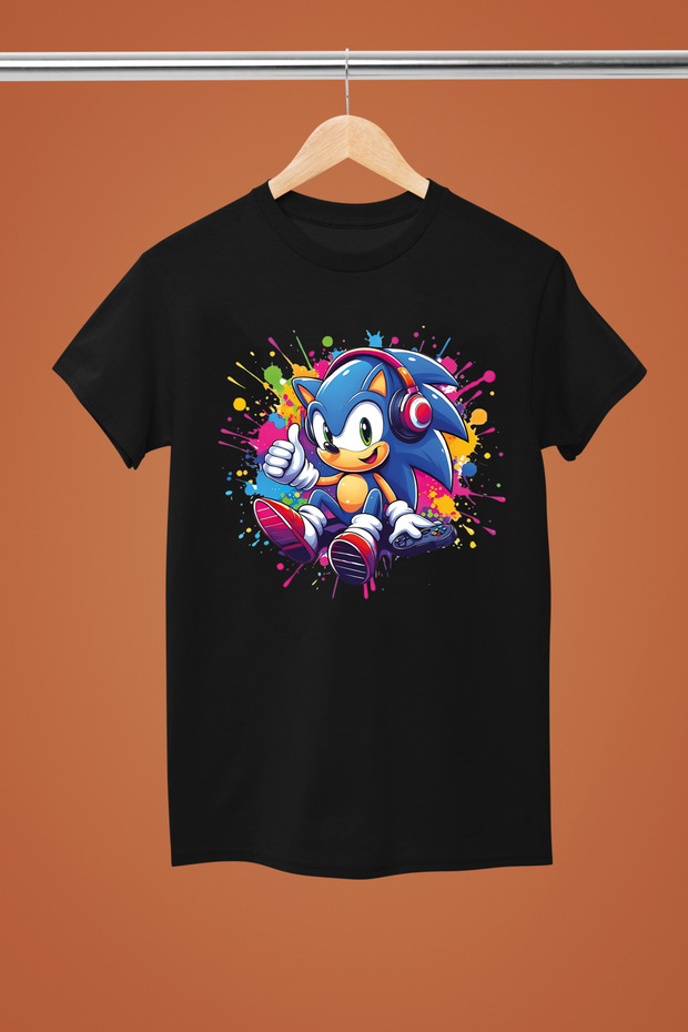 Sonic the Hedgehog Printed Cotton Pack Short Sleeved T-Shirt for Youth and Children