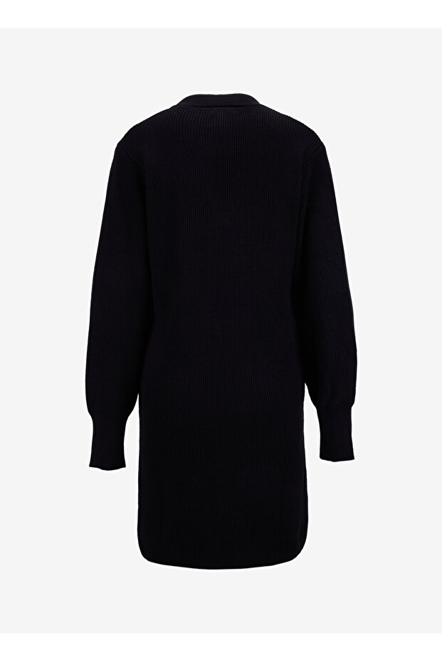 Triko Elbise, S, Siyah - 8