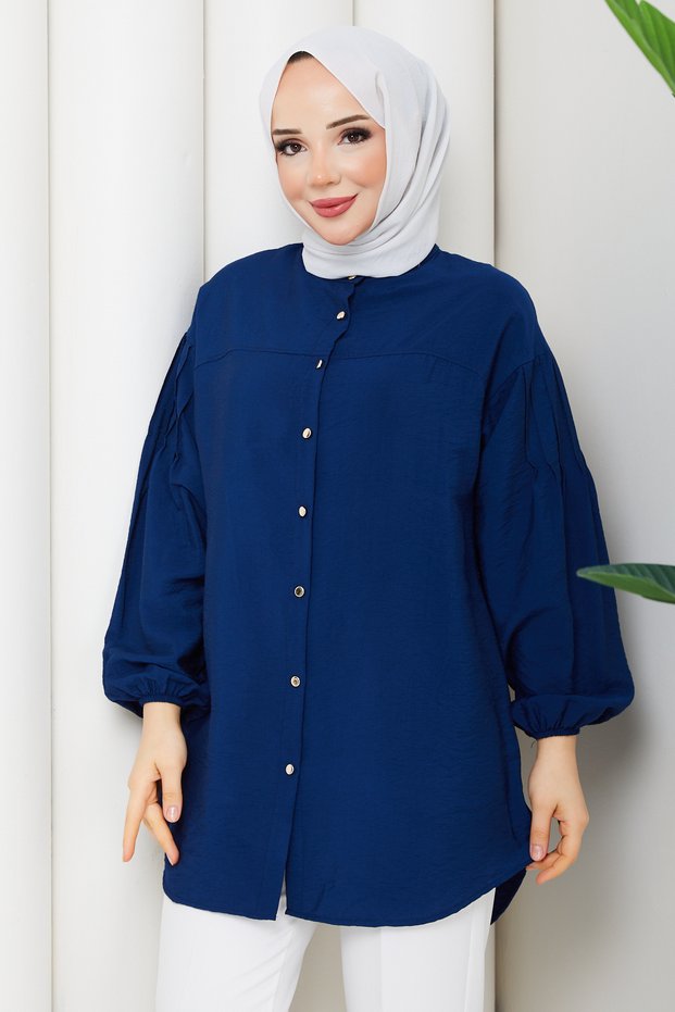 Women's Ribbed Detailed Robal Liliom Shirt