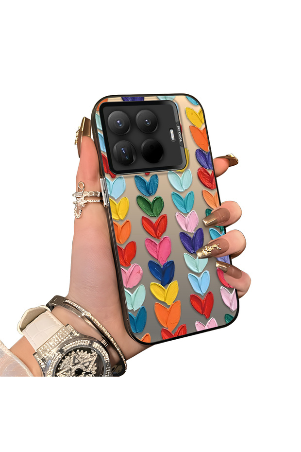 Mi 15t Pro Compatible Hard Acrylic Back Silicone Edge Lens Protection Case