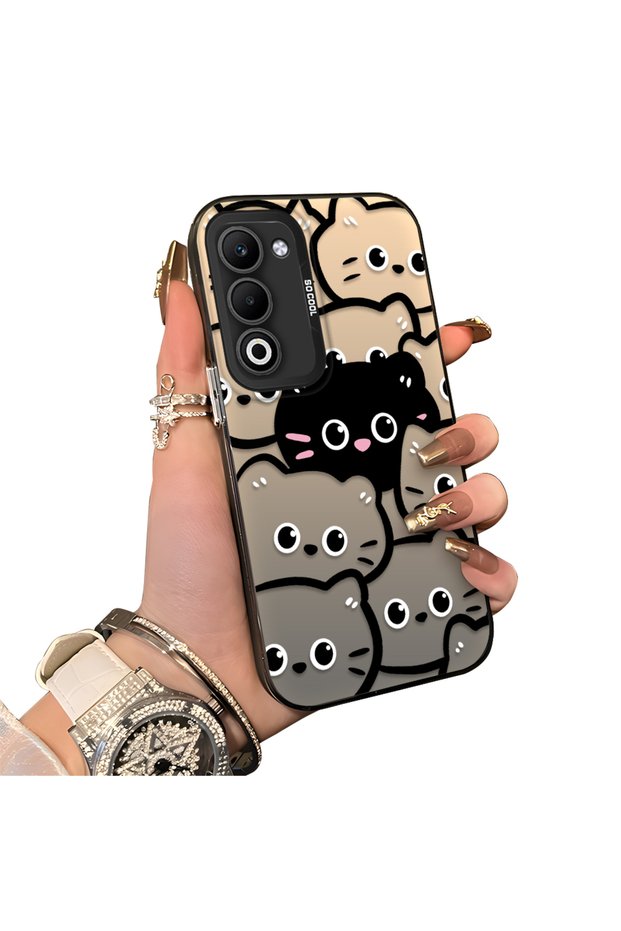 Oppo A5 4G/5G Compatible Hard Acrylic Back Silicone Edge Lens Protection Case