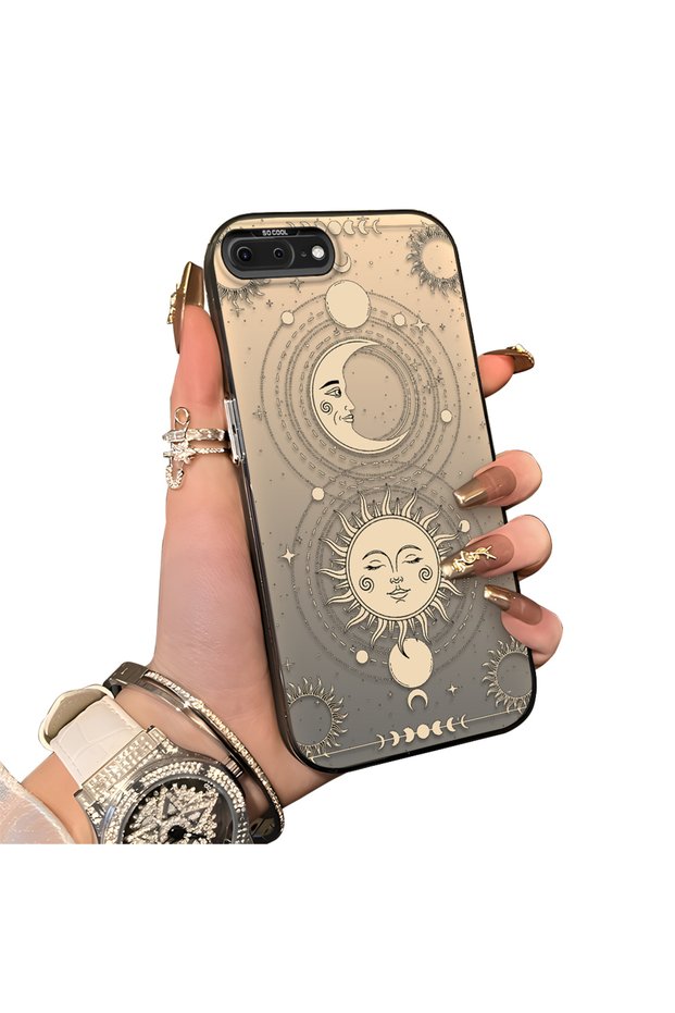 iPhone 7 Plus/8 Plus Compatible Hard Acrylic Back Silicone Edge Lens Protection Case