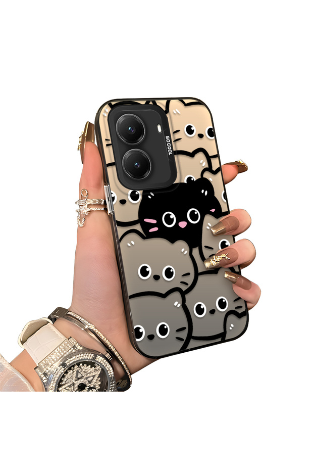 Poco X7 Pro Compatible Hard Acrylic Back Silicone Edge Lens Protection Case
