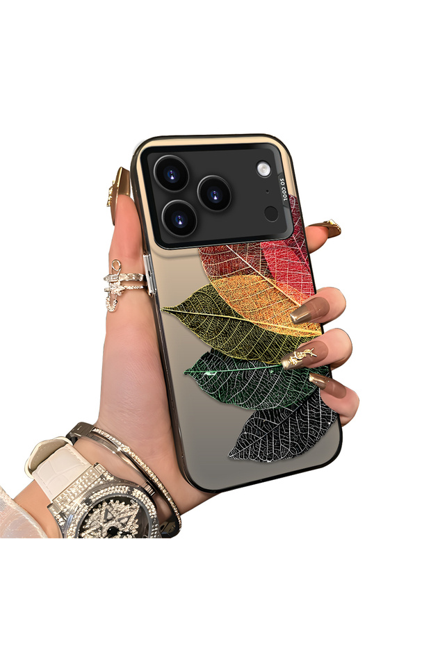 iPhone 17 Pro Max Compatible Hard Acrylic Back Silicone Edge Lens Protection Case