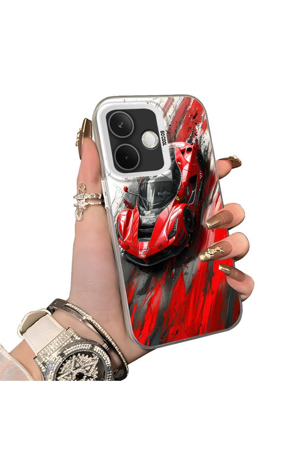 Oppo A5 Pro 4G/5G Compatible Hard Acrylic Back Silicone Edge Lens Protection Case