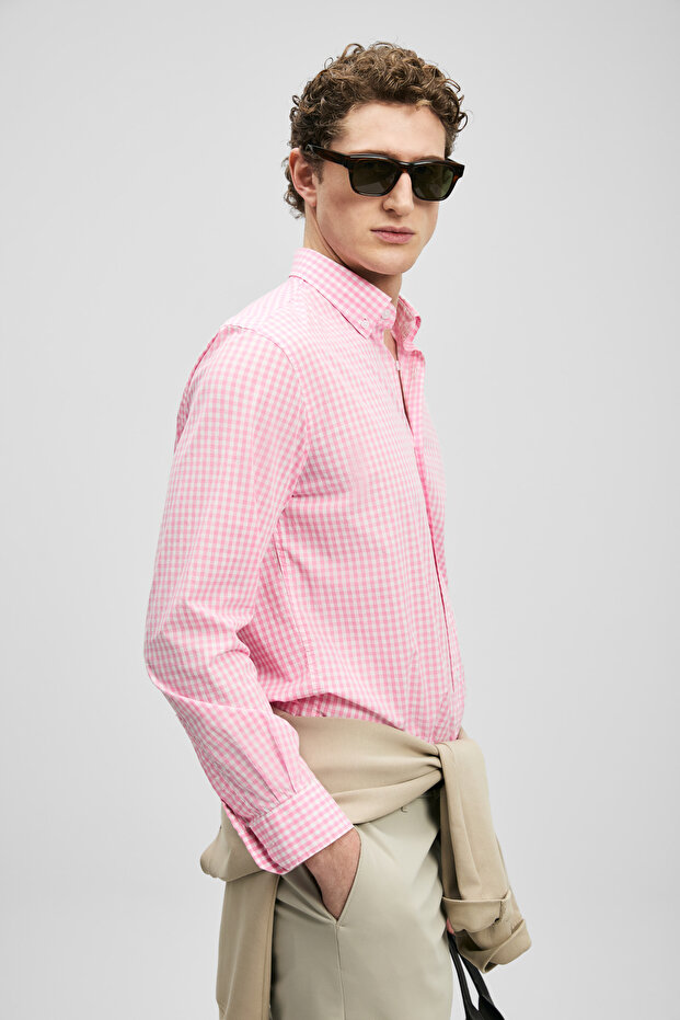 Marco Erkek Basic Gömlek Regular Fit Pembe - 5