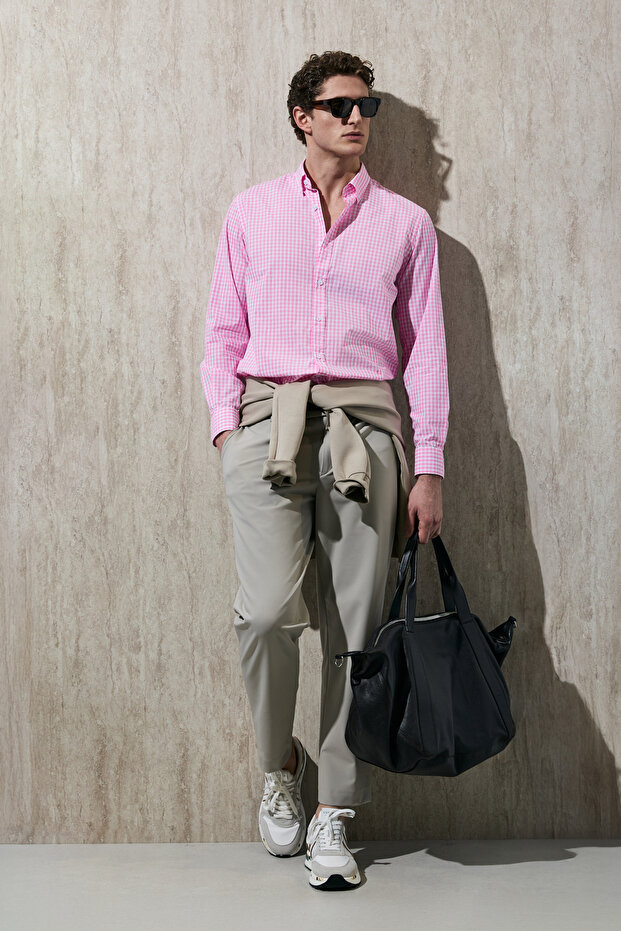 Marco Erkek Basic Gömlek Regular Fit Pembe - 2