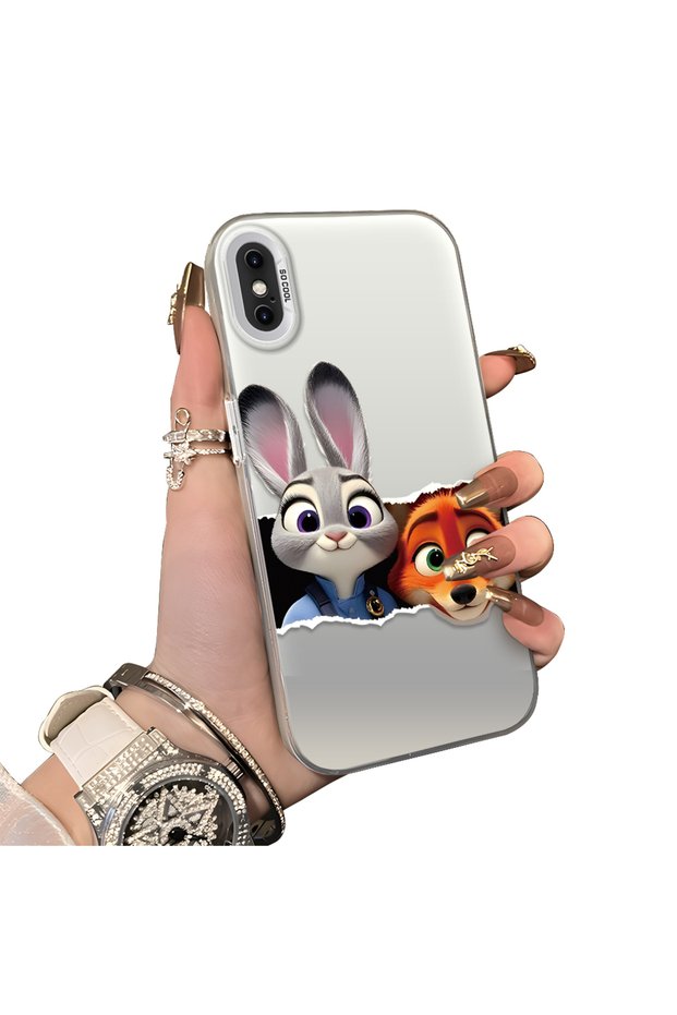 iPhone X/Xs Compatible Hard Acrylic Back Silicone Edge Lens Protection Case